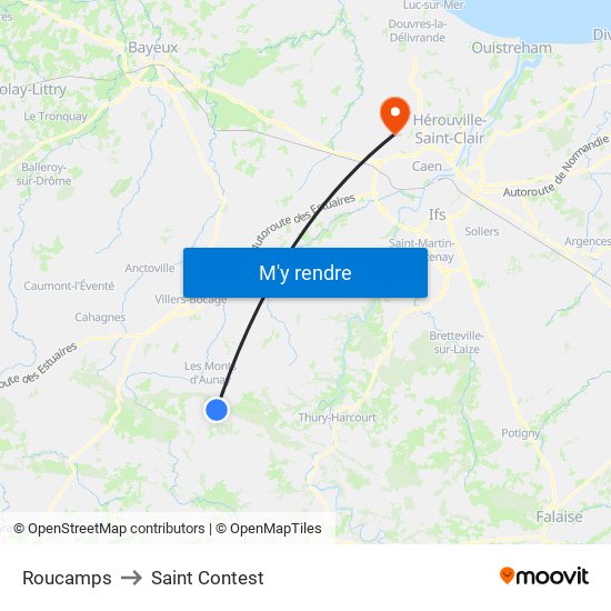 Roucamps to Saint Contest map