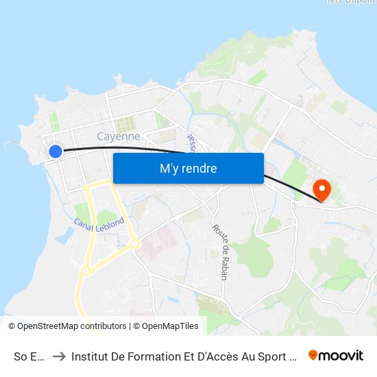 So Ermina to Institut De Formation Et D'Accès Au Sport De Haut Niveau Michel Néron map