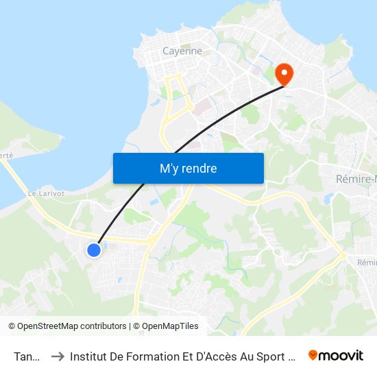 Tanmaren to Institut De Formation Et D'Accès Au Sport De Haut Niveau Michel Néron map