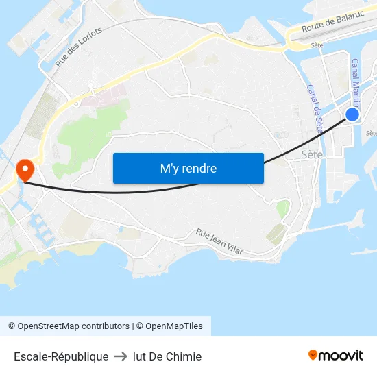 Escale-République to Iut De Chimie map