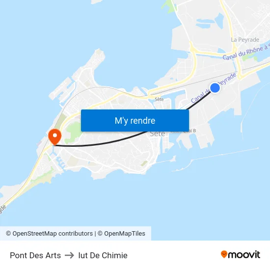 Pont Des Arts to Iut De Chimie map