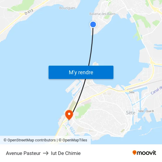 Avenue Pasteur to Iut De Chimie map