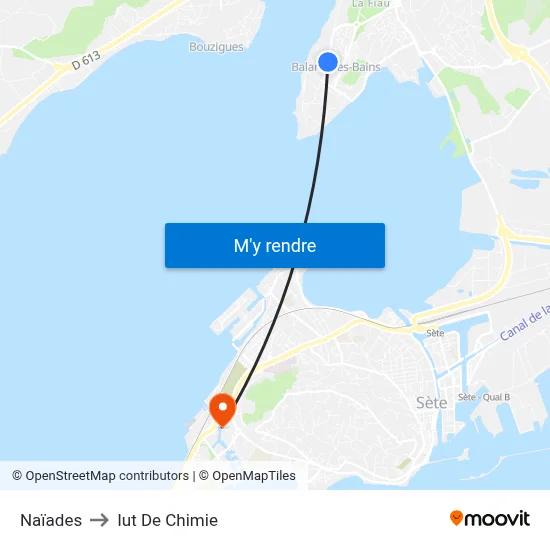 Naïades to Iut De Chimie map