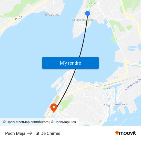 Pech Méja to Iut De Chimie map