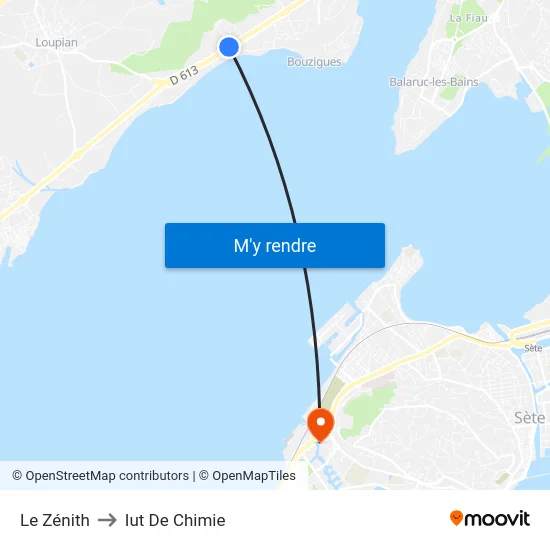 Le Zénith to Iut De Chimie map