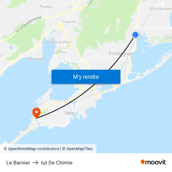 Le Barnier to Iut De Chimie map