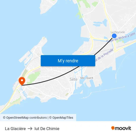La Glacière to Iut De Chimie map