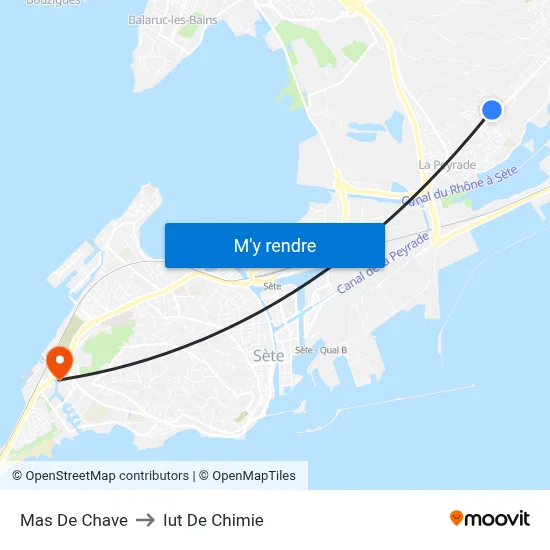 Mas De Chave to Iut De Chimie map