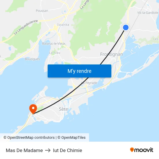 Mas De Madame to Iut De Chimie map