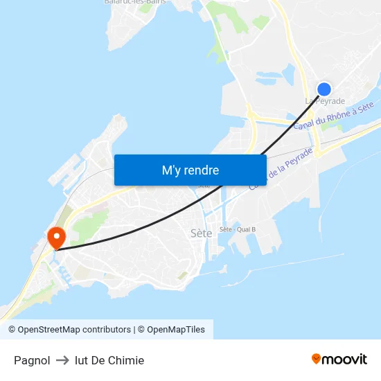 Pagnol to Iut De Chimie map