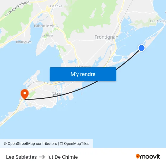 Les Sablettes to Iut De Chimie map