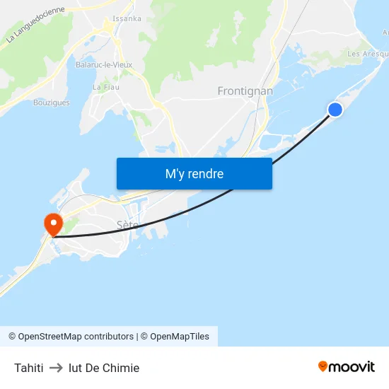 Tahiti to Iut De Chimie map