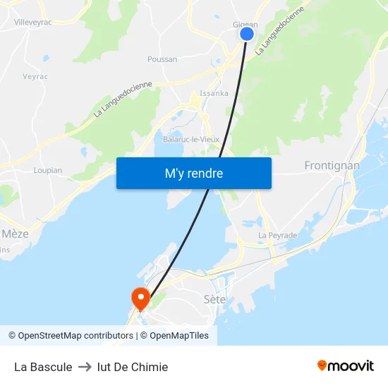 La Bascule to Iut De Chimie map