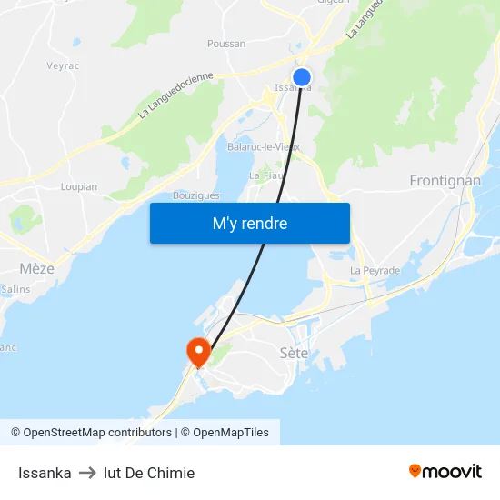 Issanka to Iut De Chimie map