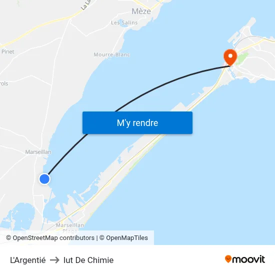 L'Argentié to Iut De Chimie map