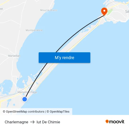 Charlemagne to Iut De Chimie map