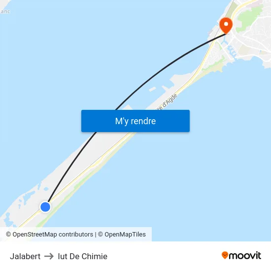 Jalabert to Iut De Chimie map