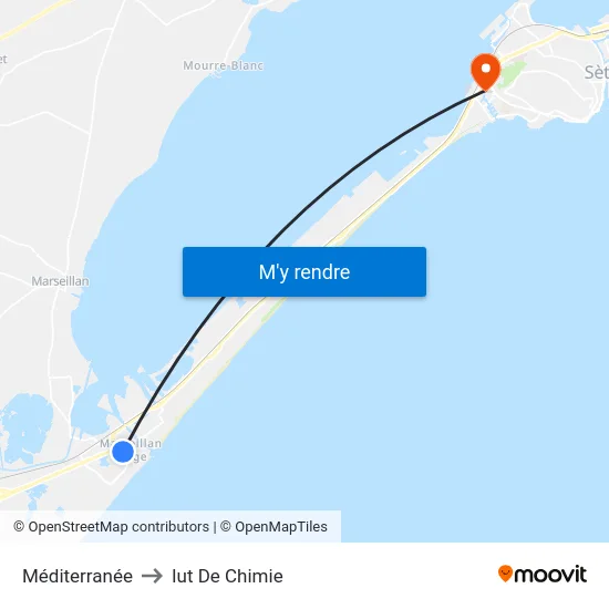 Méditerranée to Iut De Chimie map