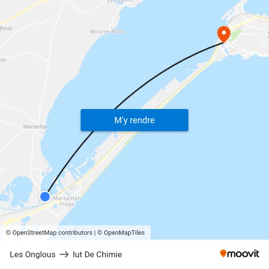 Les Onglous to Iut De Chimie map