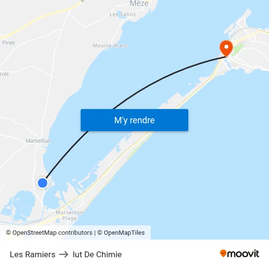 Les Ramiers to Iut De Chimie map