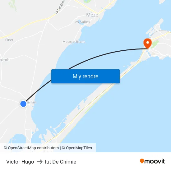 Victor Hugo to Iut De Chimie map