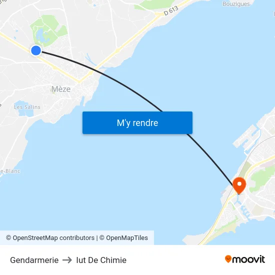 Gendarmerie to Iut De Chimie map