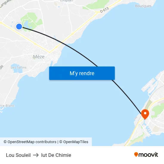Lou Souleil to Iut De Chimie map