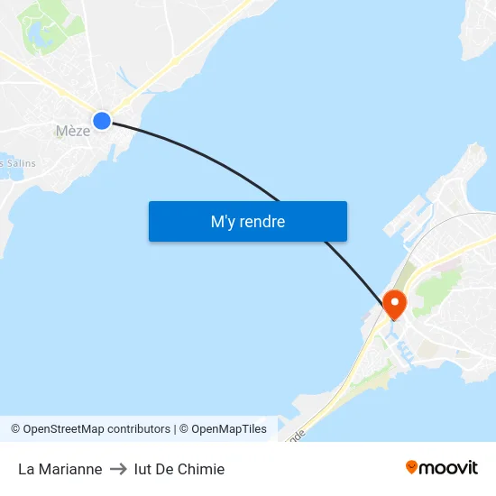 La Marianne to Iut De Chimie map