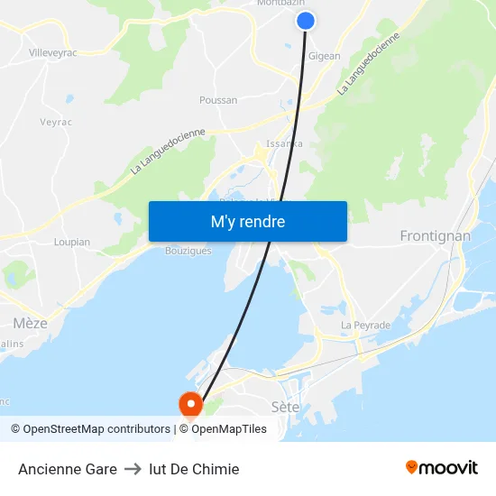 Ancienne Gare to Iut De Chimie map