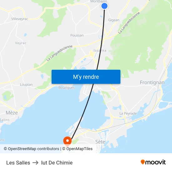 Les Salles to Iut De Chimie map