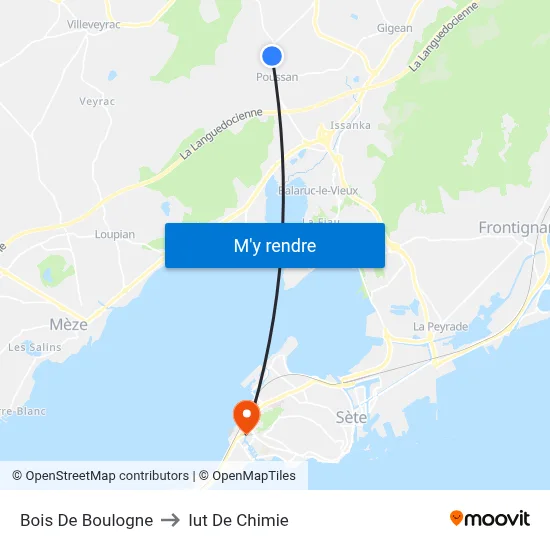 Bois De Boulogne to Iut De Chimie map