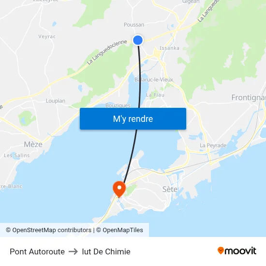 Pont Autoroute to Iut De Chimie map