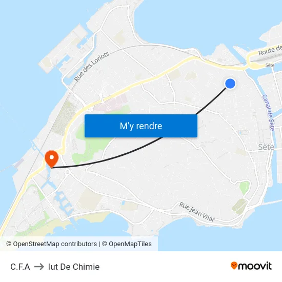 C.F.A to Iut De Chimie map