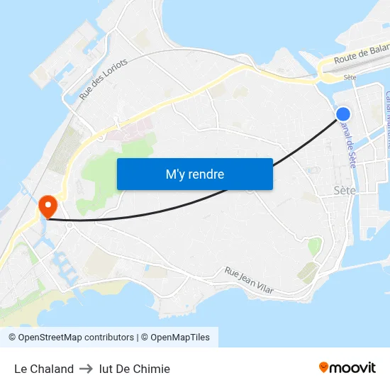 Le Chaland to Iut De Chimie map
