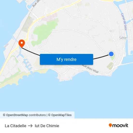 La Citadelle to Iut De Chimie map