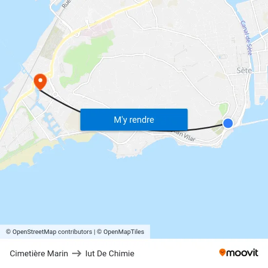 Cimetière Marin to Iut De Chimie map