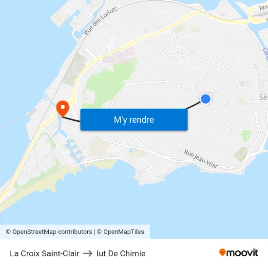 La Croix Saint-Clair to Iut De Chimie map