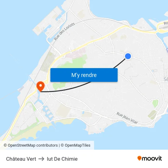 Château Vert to Iut De Chimie map