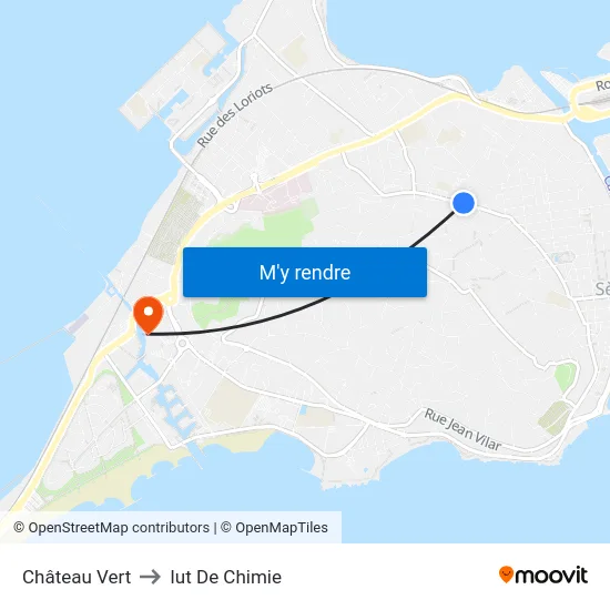 Château Vert to Iut De Chimie map