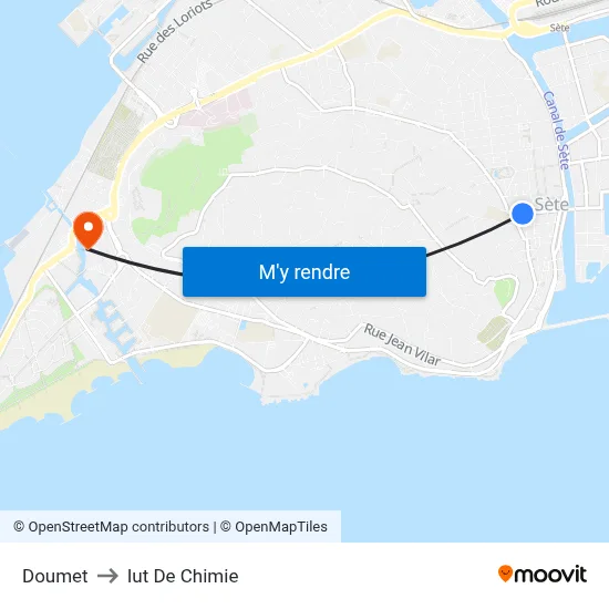 Doumet to Iut De Chimie map