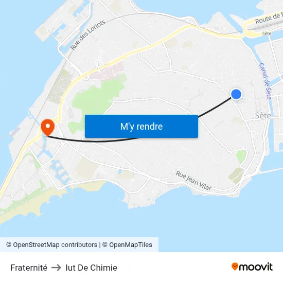 Fraternité to Iut De Chimie map