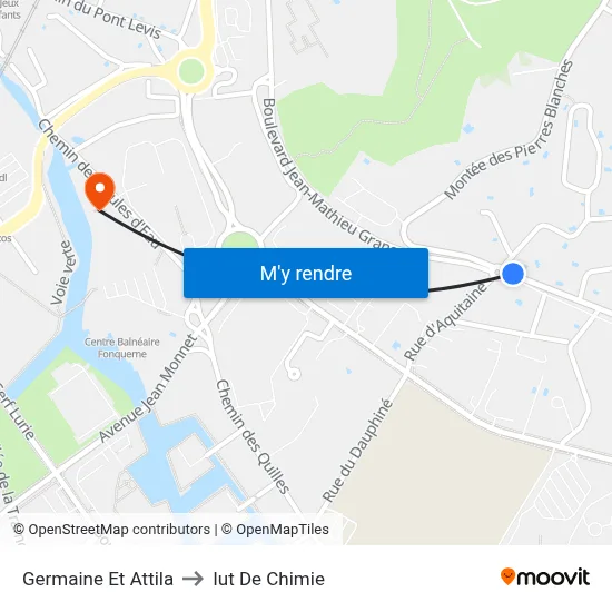 Germaine Et Attila to Iut De Chimie map