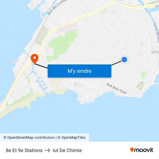 8e Et 9e Stations to Iut De Chimie map
