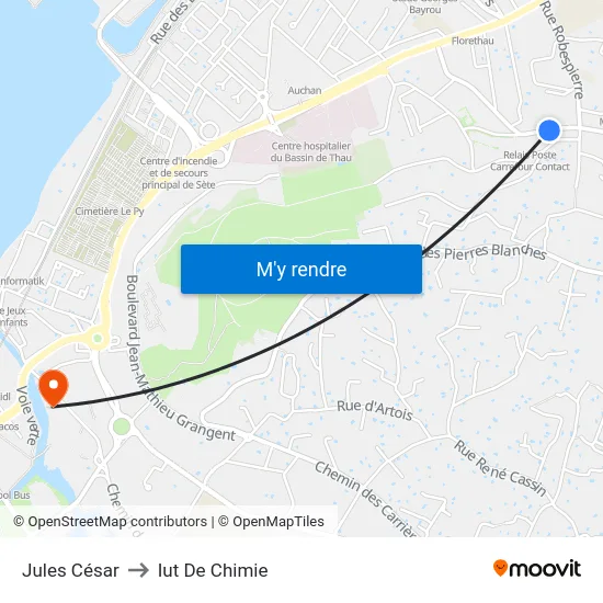 Jules César to Iut De Chimie map