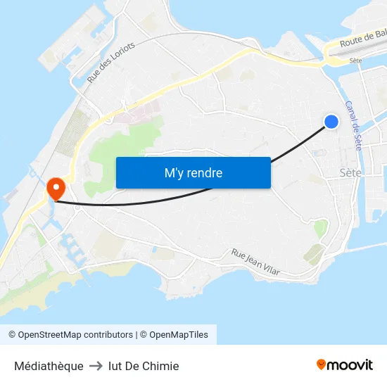 Médiathèque to Iut De Chimie map