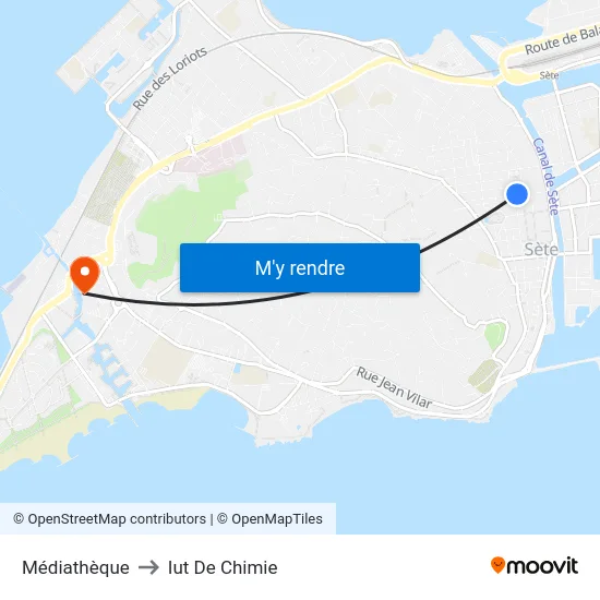 Médiathèque to Iut De Chimie map