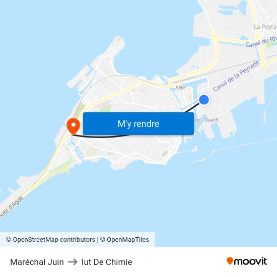 Maréchal Juin to Iut De Chimie map