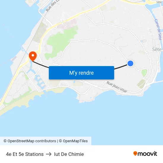 4e Et 5e Stations to Iut De Chimie map