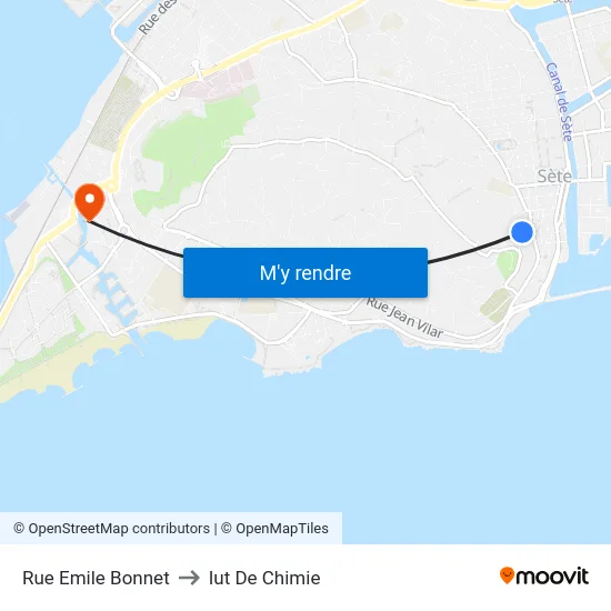 Rue Emile Bonnet to Iut De Chimie map