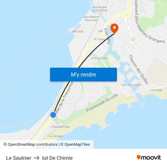 Le Saulnier to Iut De Chimie map